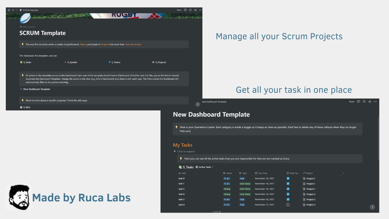 Scrum Project Manager Template gallery image