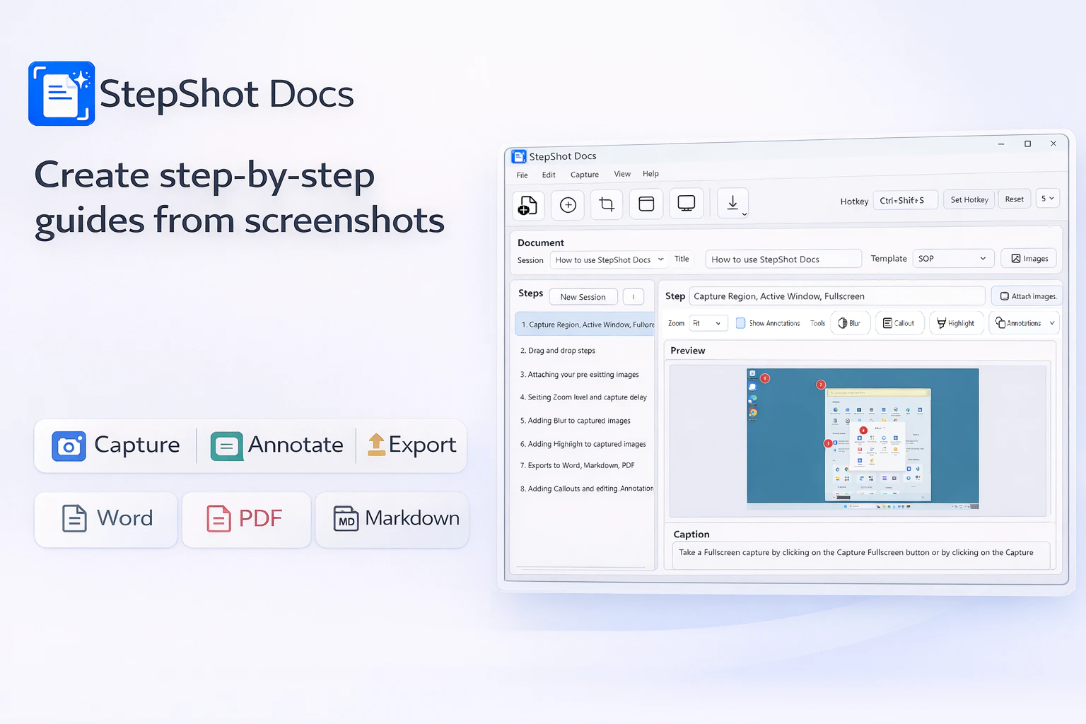 StepShot Docs 대표 미리보기