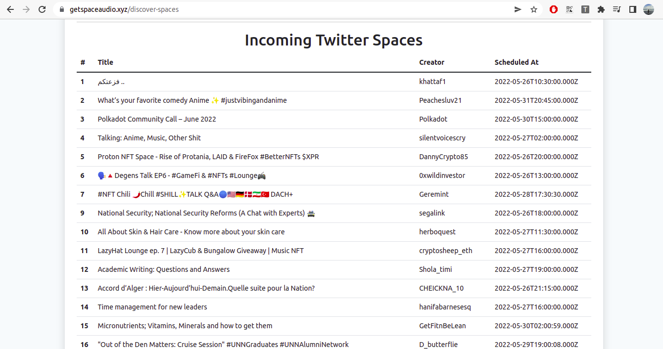Media GetSpaceaudio - Cari dan muat turun untuk ruang twitter 3