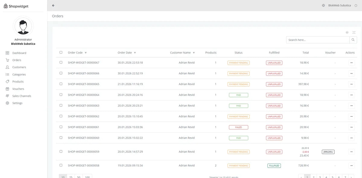 Shopwidget - Screenshot 3 showing product features and functionality