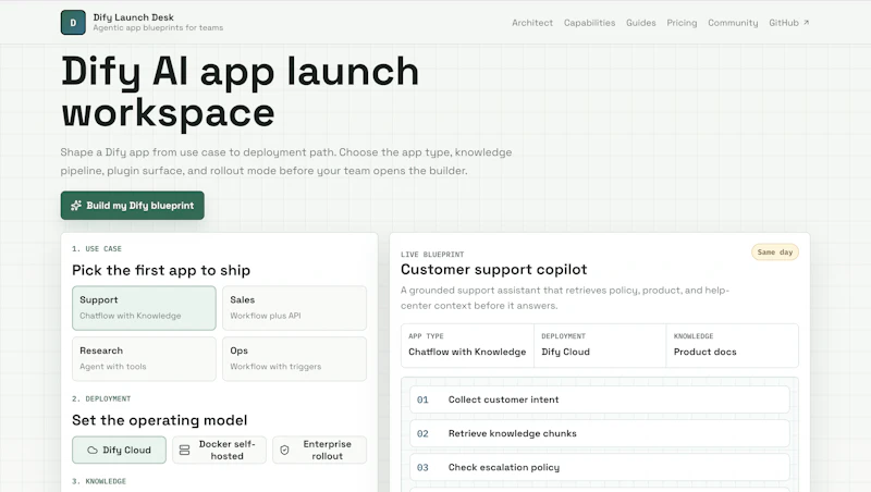 Dify Launch Desk screenshot 1
