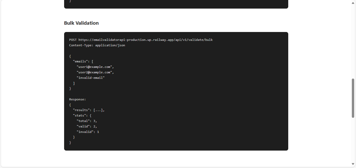 Email Validator API  gallery image