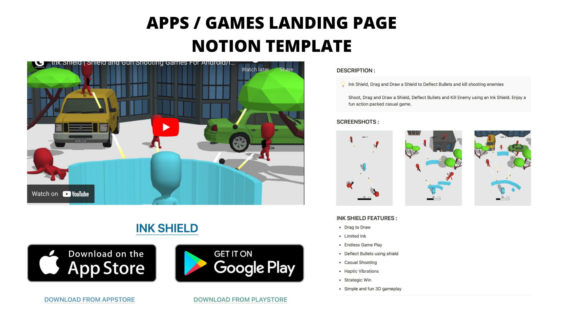 Product Landing Page Notion Template gallery image