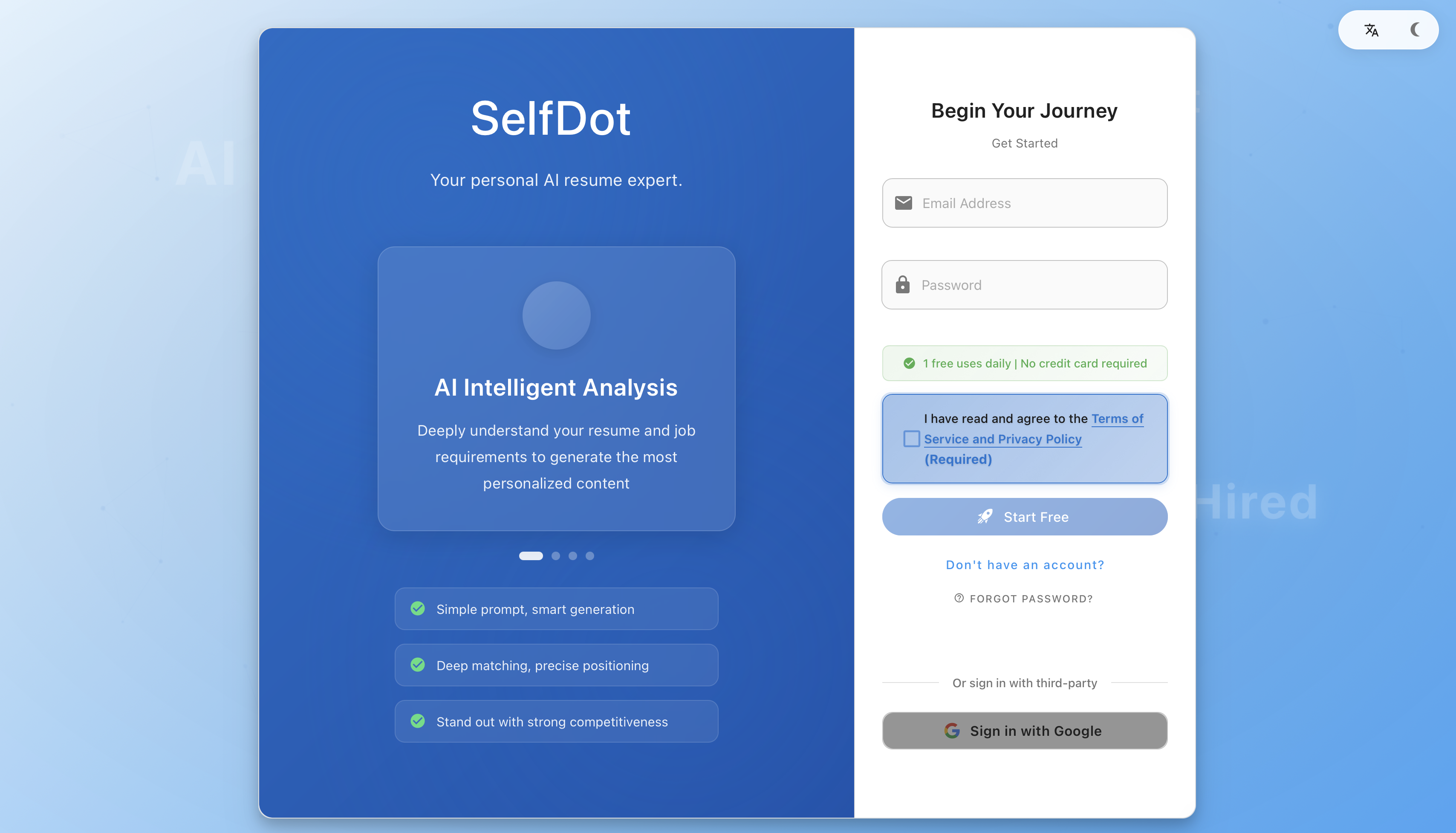 SelfDot- AI Resume Vibe Tool gallery image