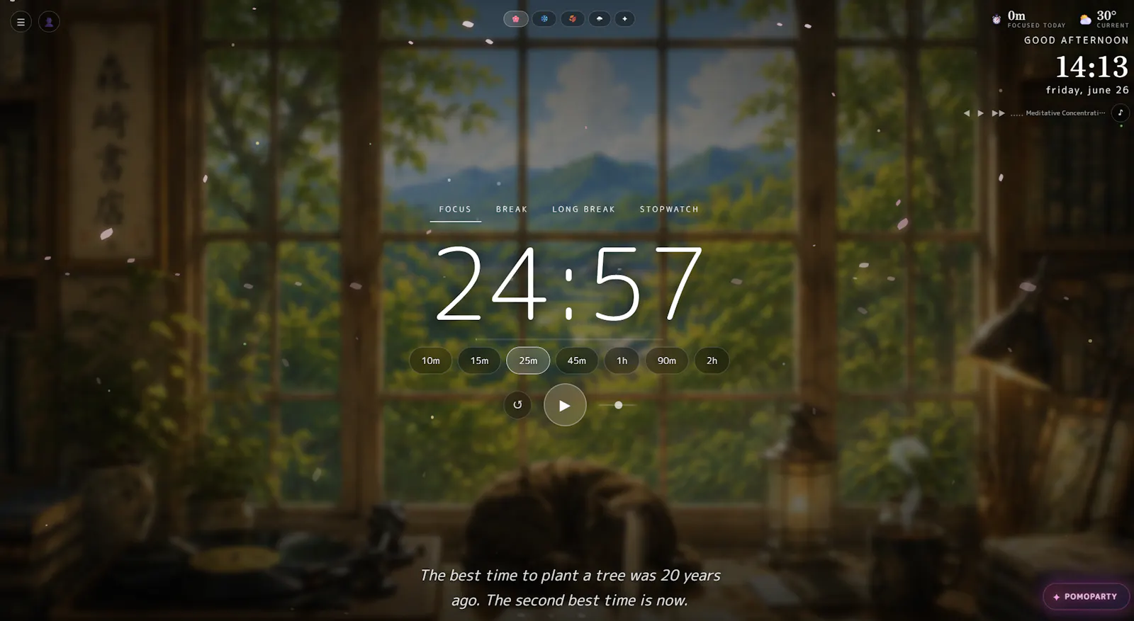 Lofi study app - timers, focus rooms  screenshot 1