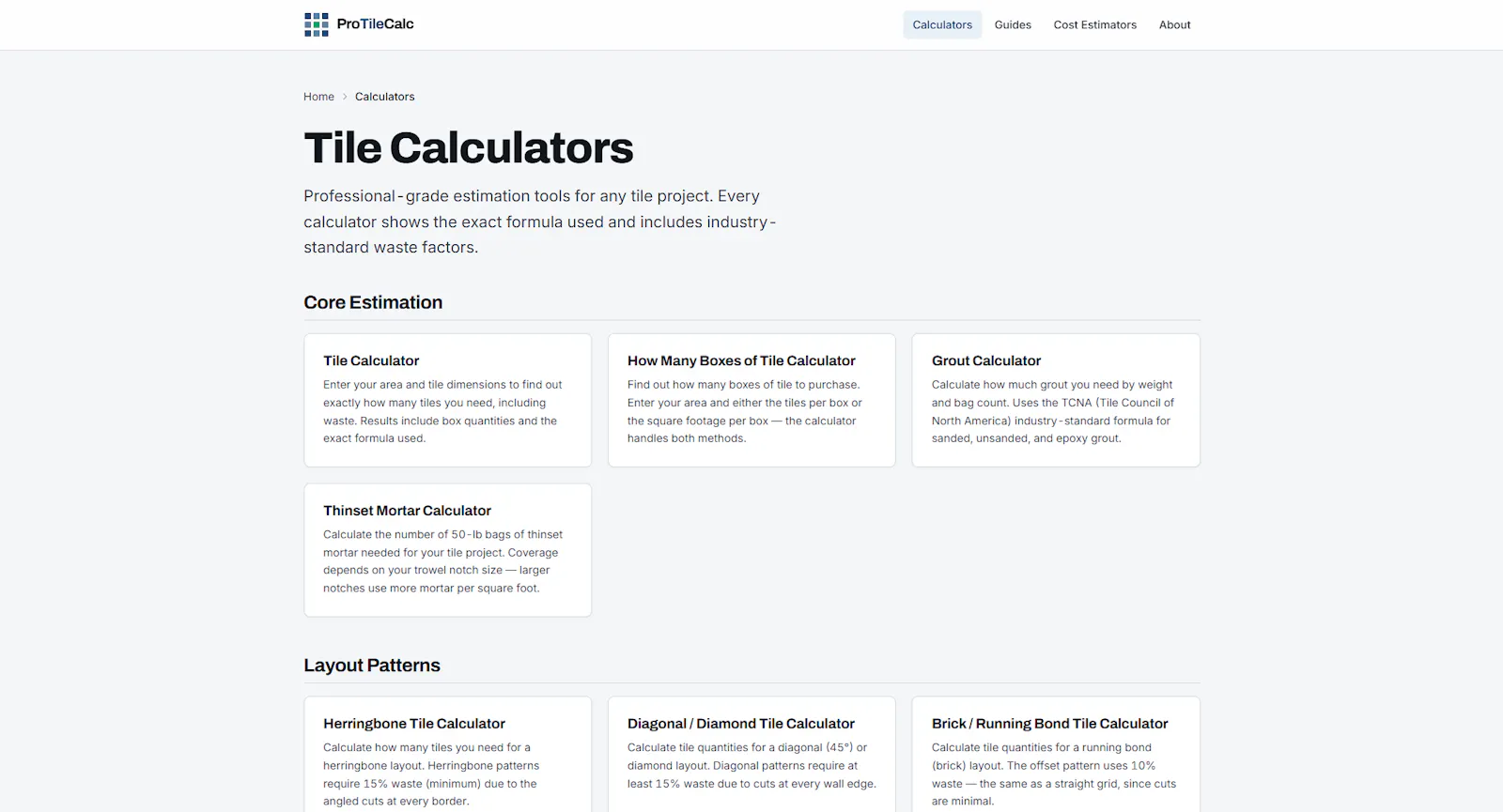 ProTileCalc screenshot 2