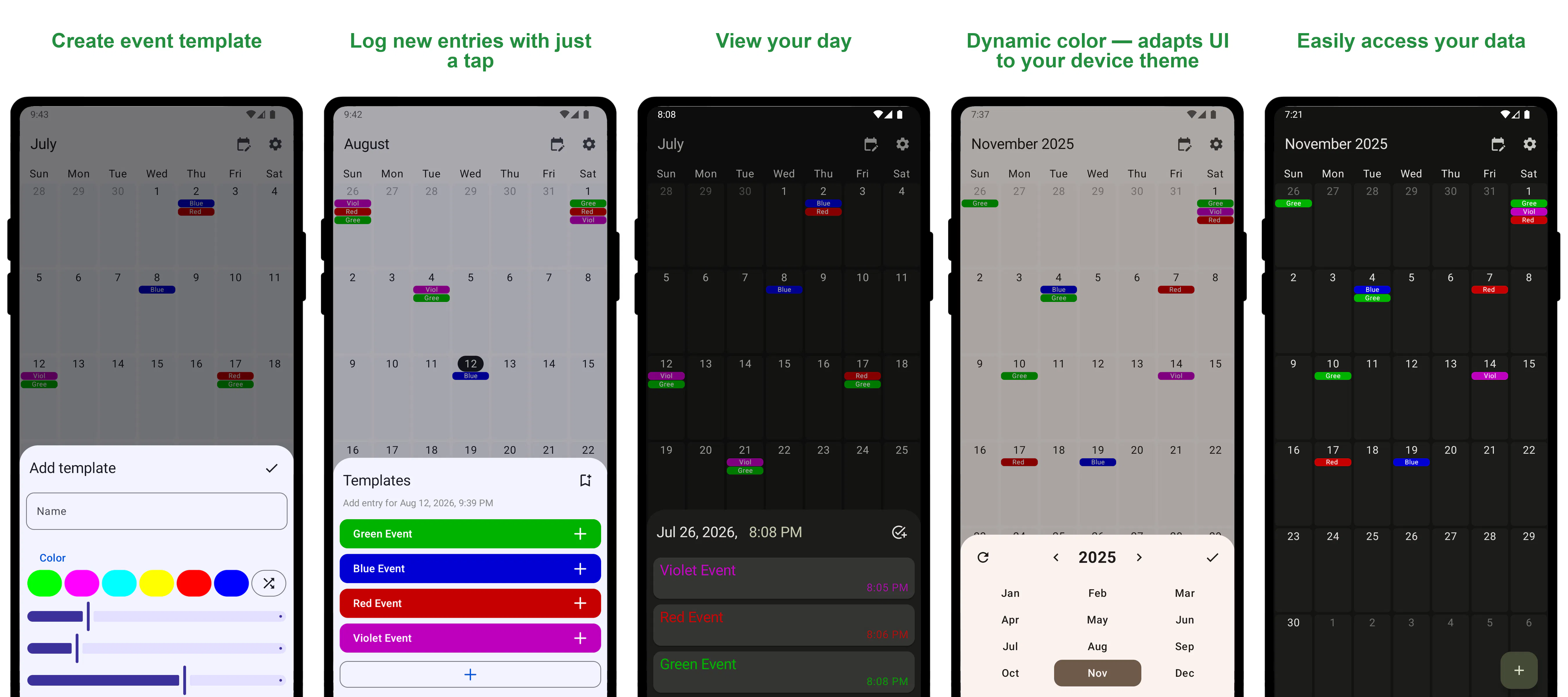 Eventify: fast calendar for Android gallery image