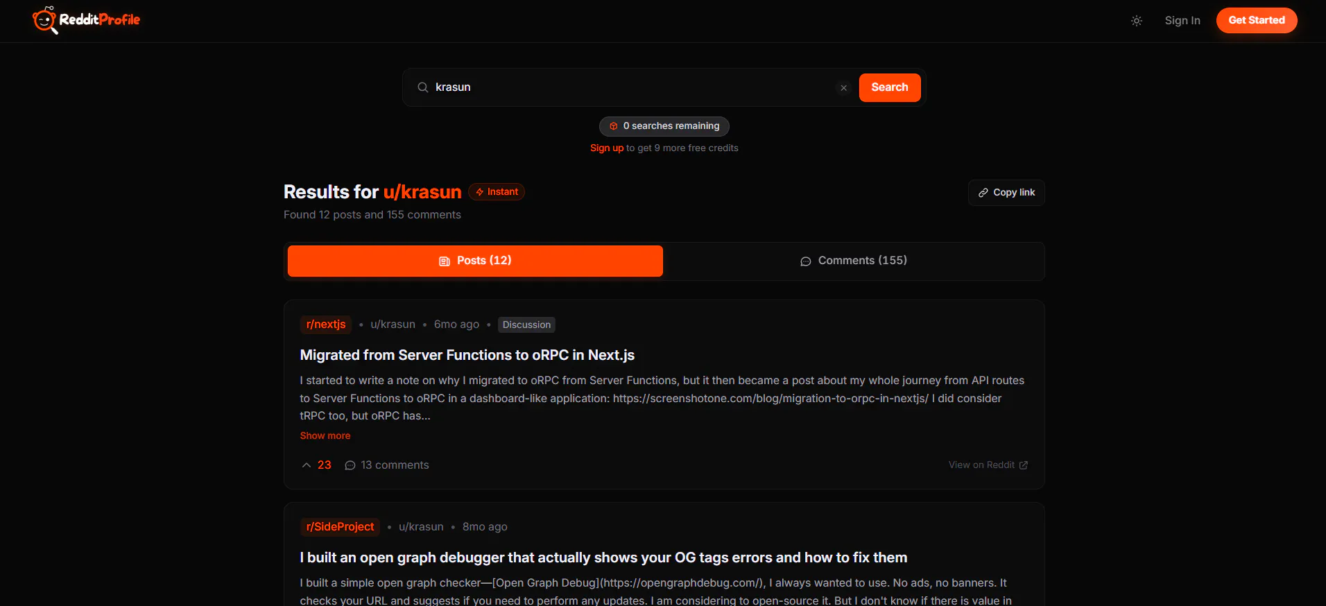 View Any Reddit Profile Instantly gallery image