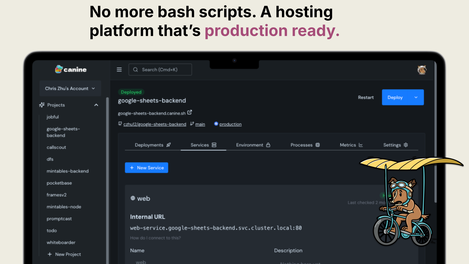 Canine - Host with the power of Kubernetes, simplicity of Heroku media 4