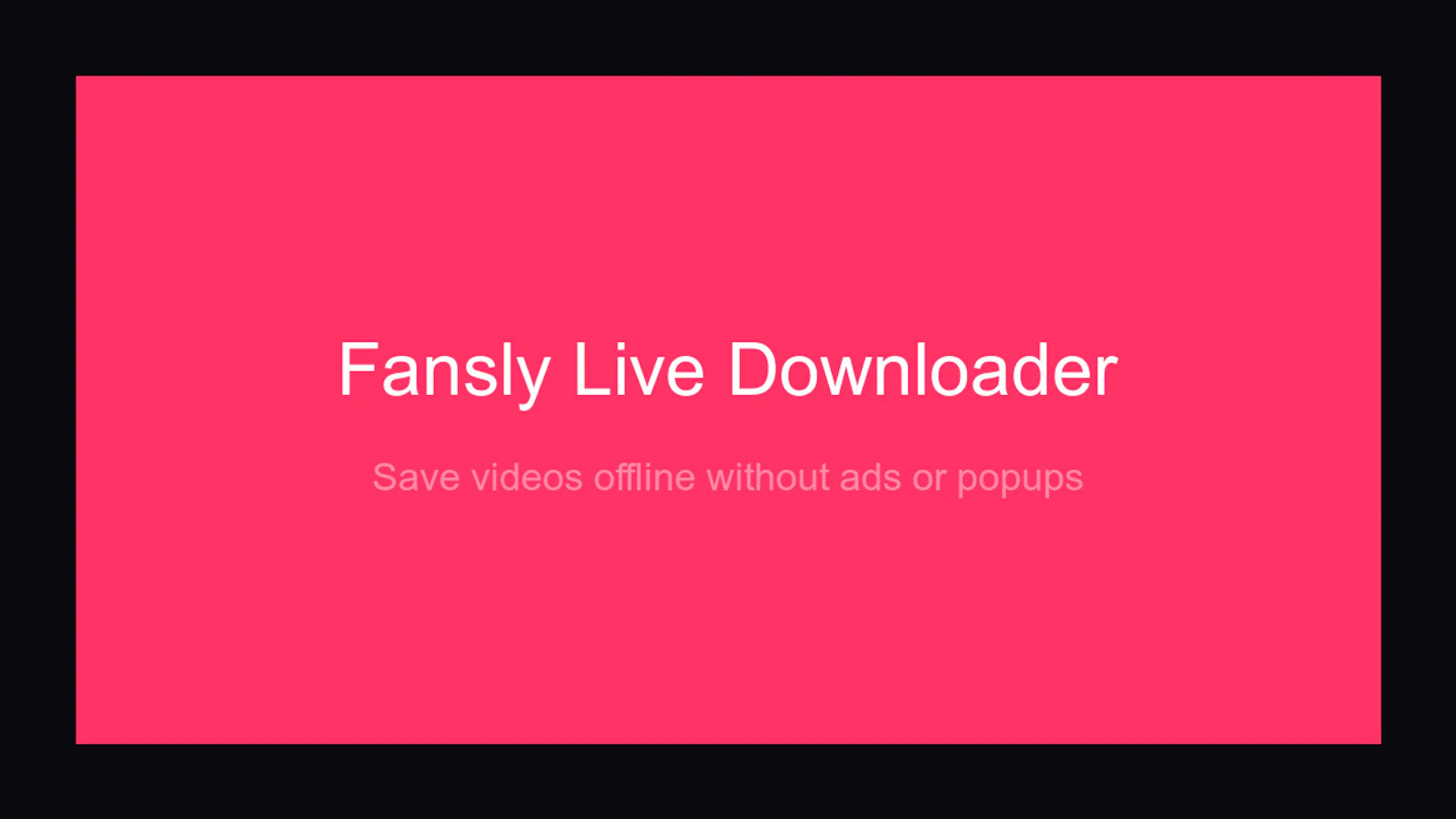 Fansly Live Downloader screenshot 2