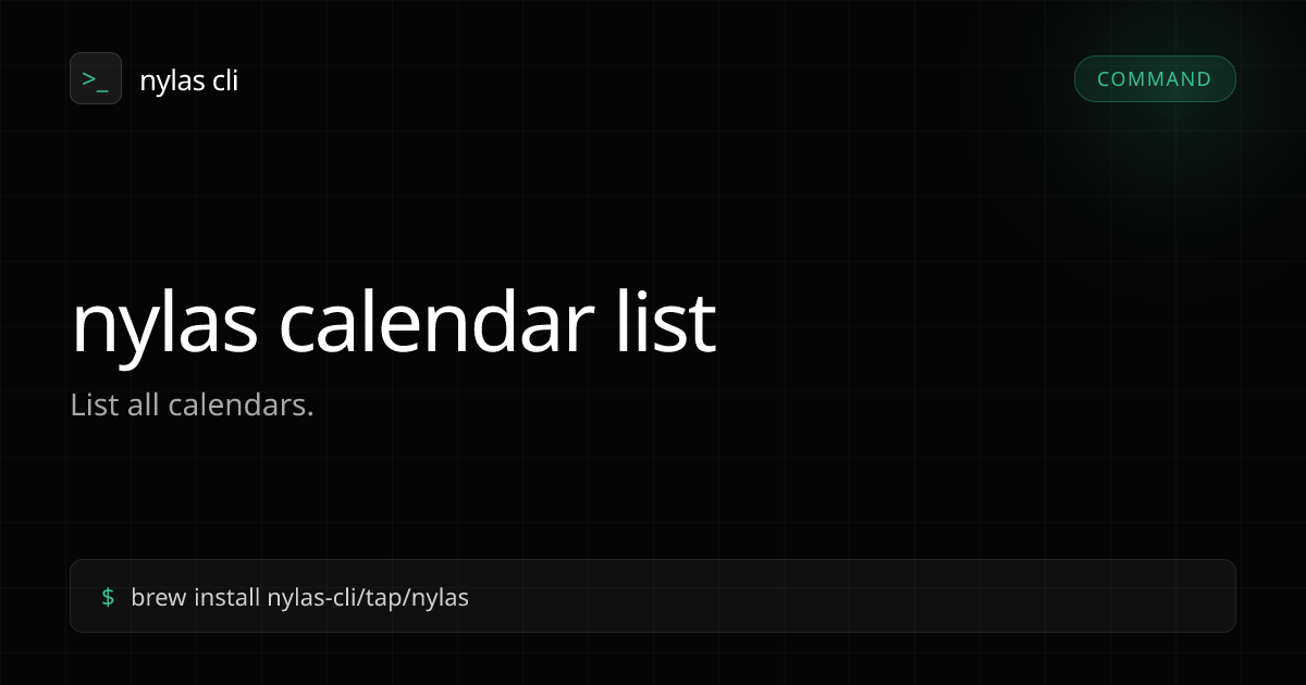 Nylas CLI gallery image