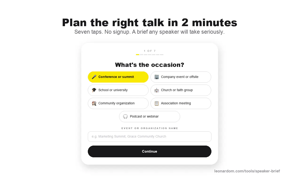 SpeakerBrief screenshot 2