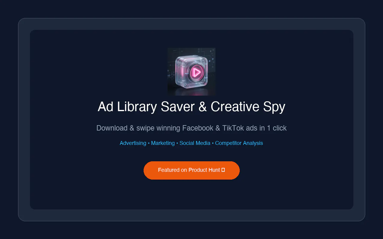 Ad Library Saver & Creative Spy gallery image