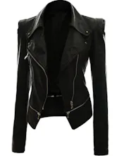Captain Marvel Biker Leather Jacket gallery image