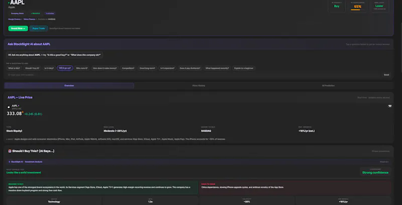 StockSight screenshot 2