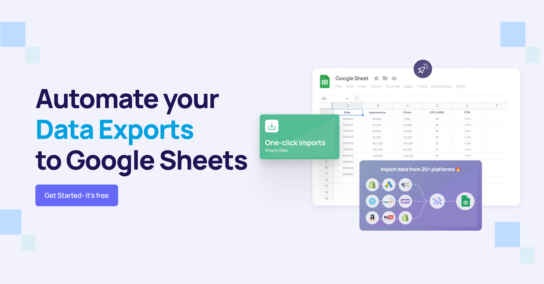 وسائط تاريخ صديق - أتمتة تصدير البيانات إلى أوراق Google 1