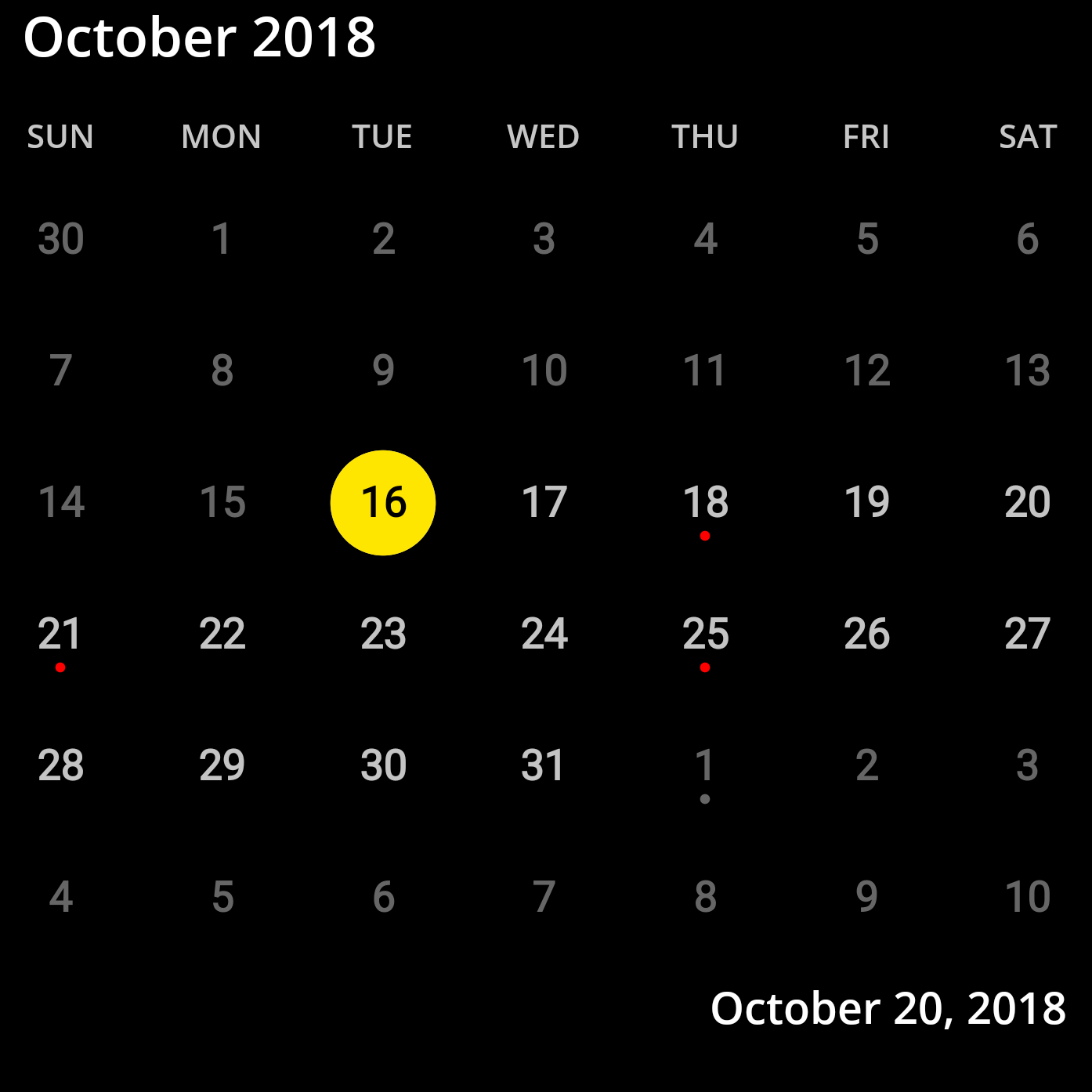 Events Calendar