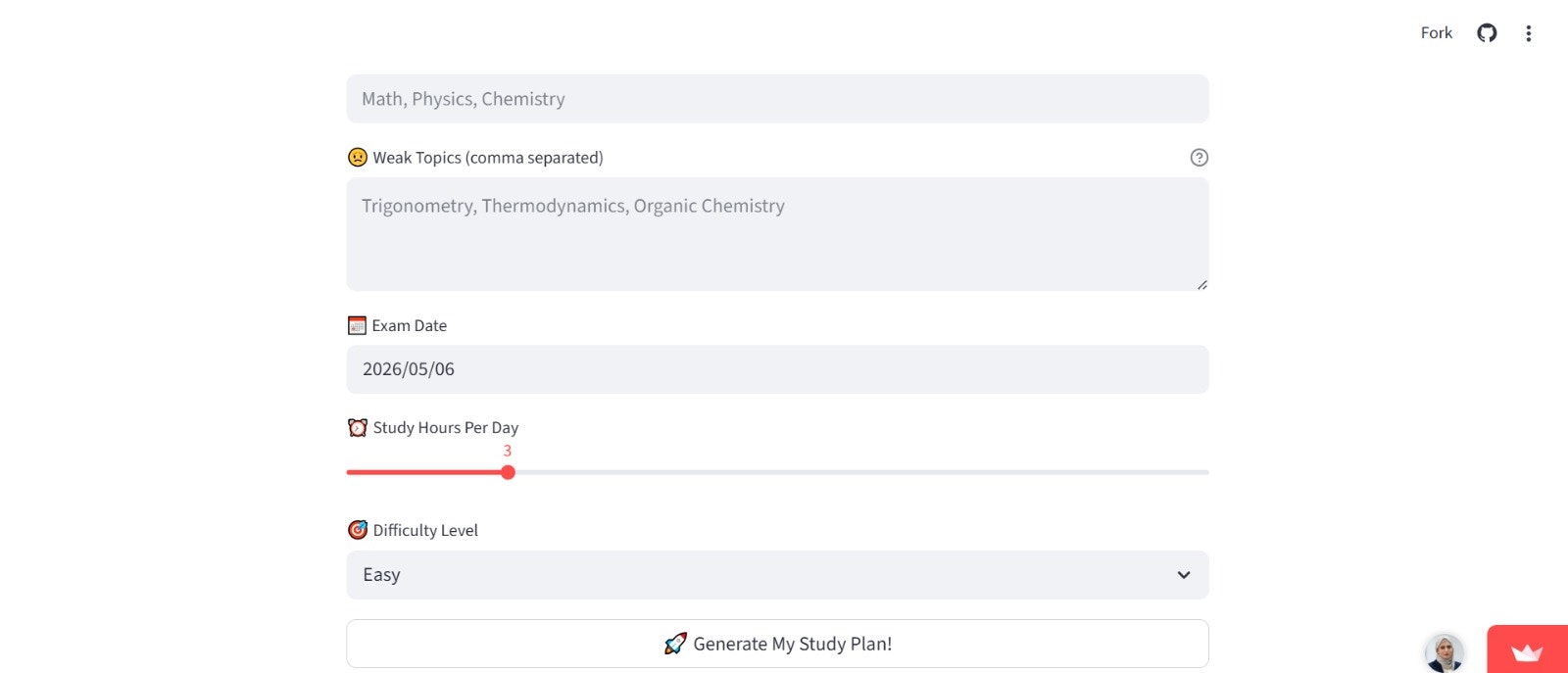 StudyPlanner AI gallery image