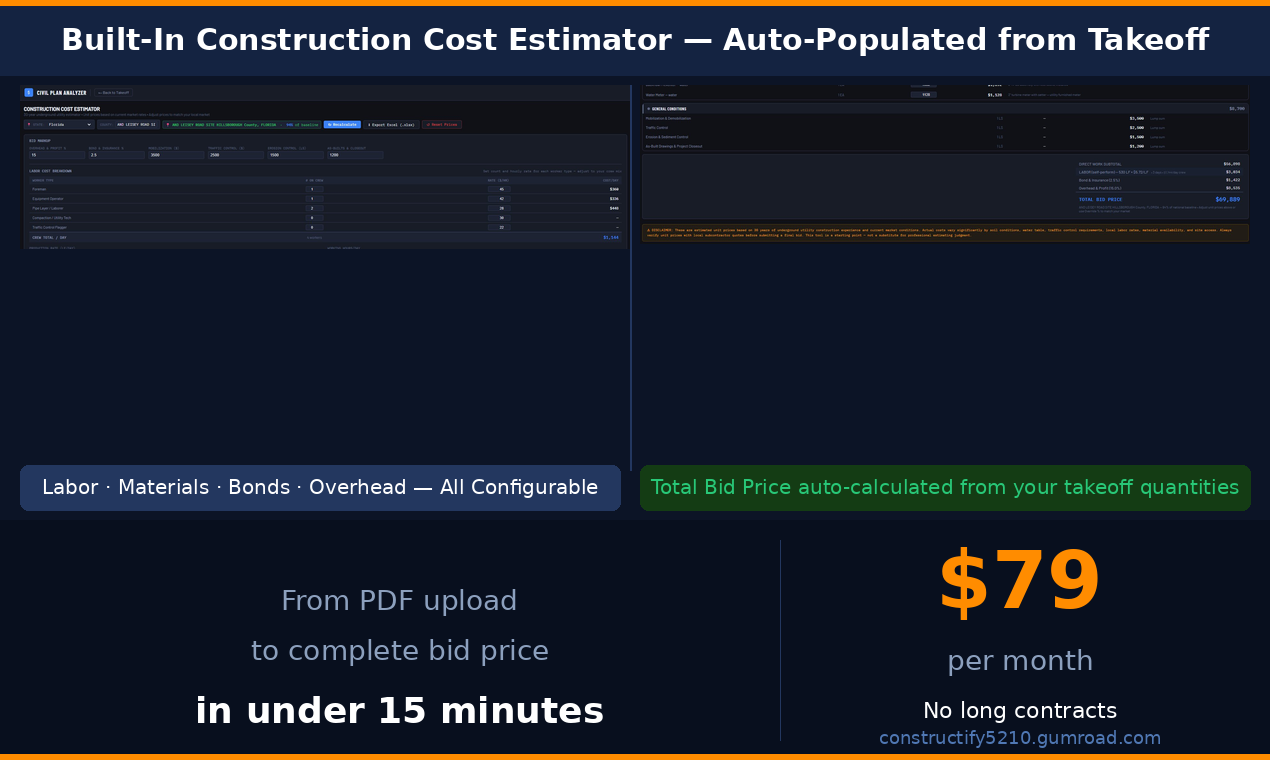 AI Construction Plan Pipe Analyzer gallery image