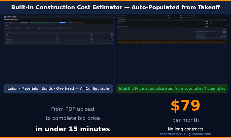 AI Construction Plan Pipe Analyzer screenshot 3