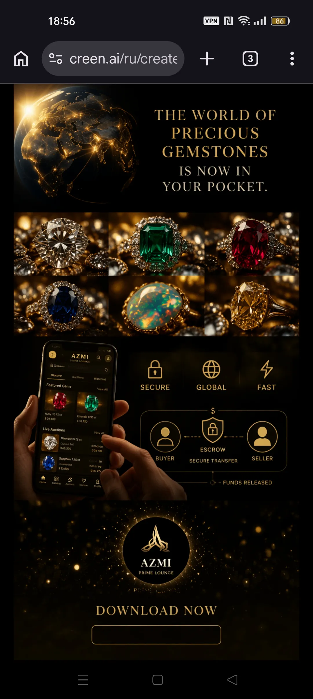 AZMI Prime Lounge product banner