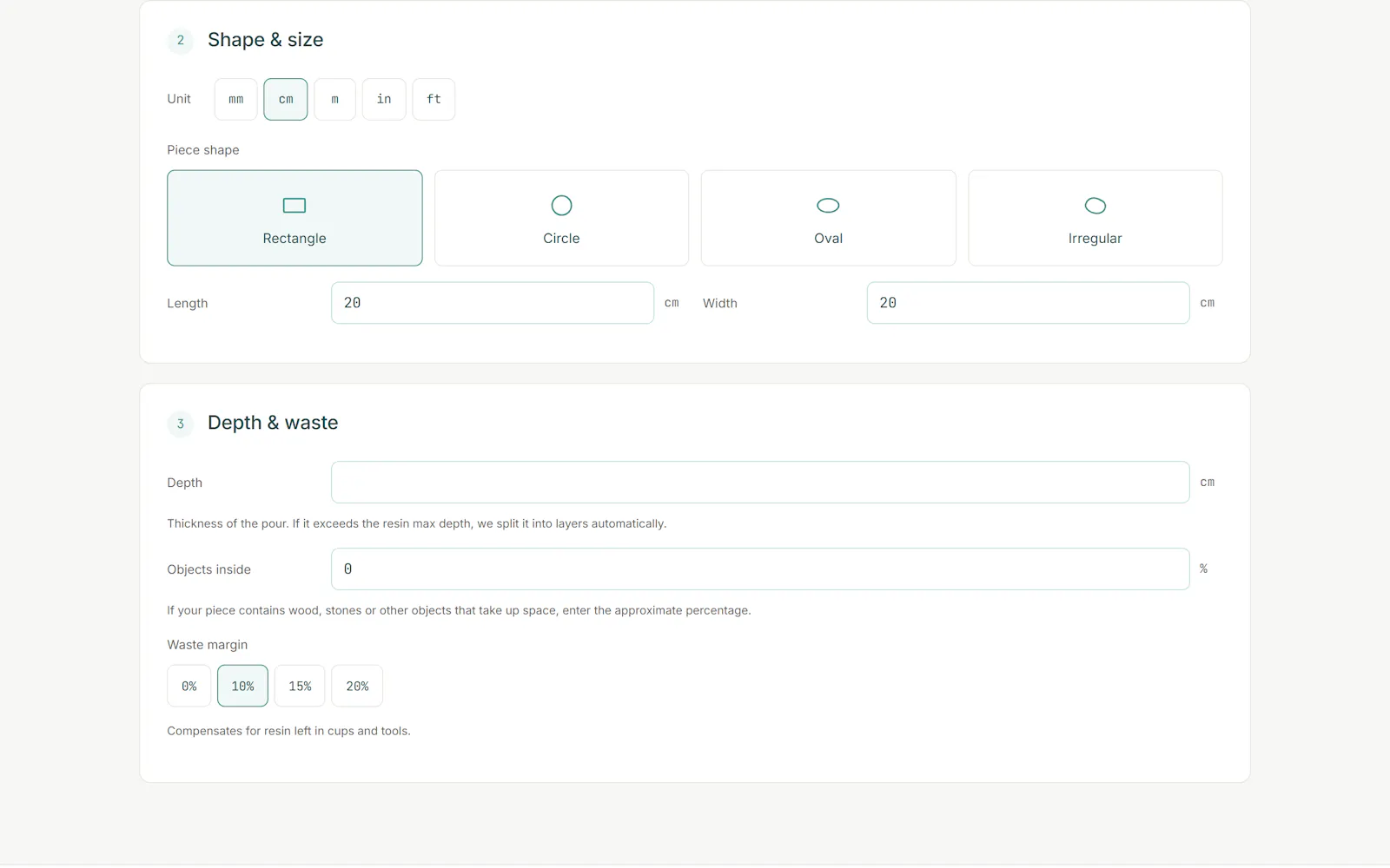 ResinCalc.app screenshot 2