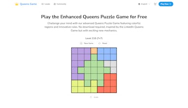 Enhanced Queens Game gallery image