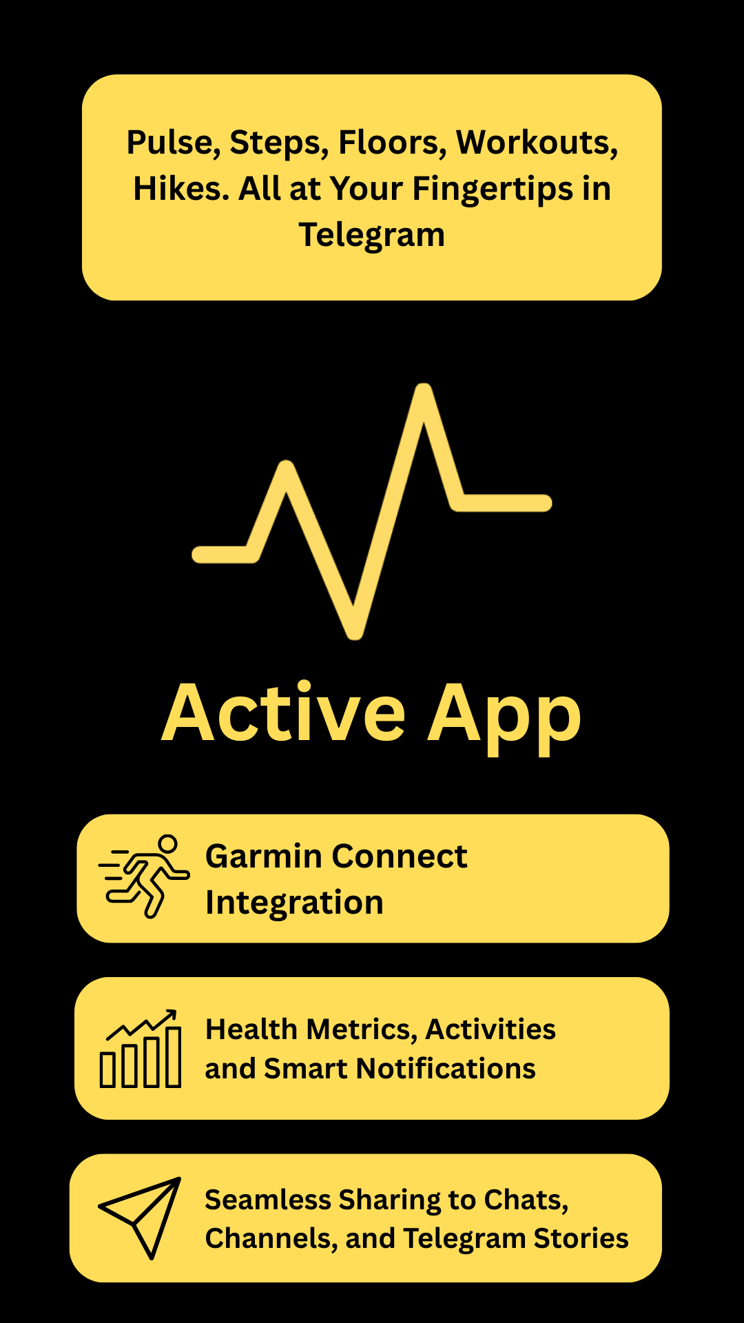 Telegram Active 앱 (베타) - 스마트 워치 건강 및 활동 추적, 직접 전보 미디어 1