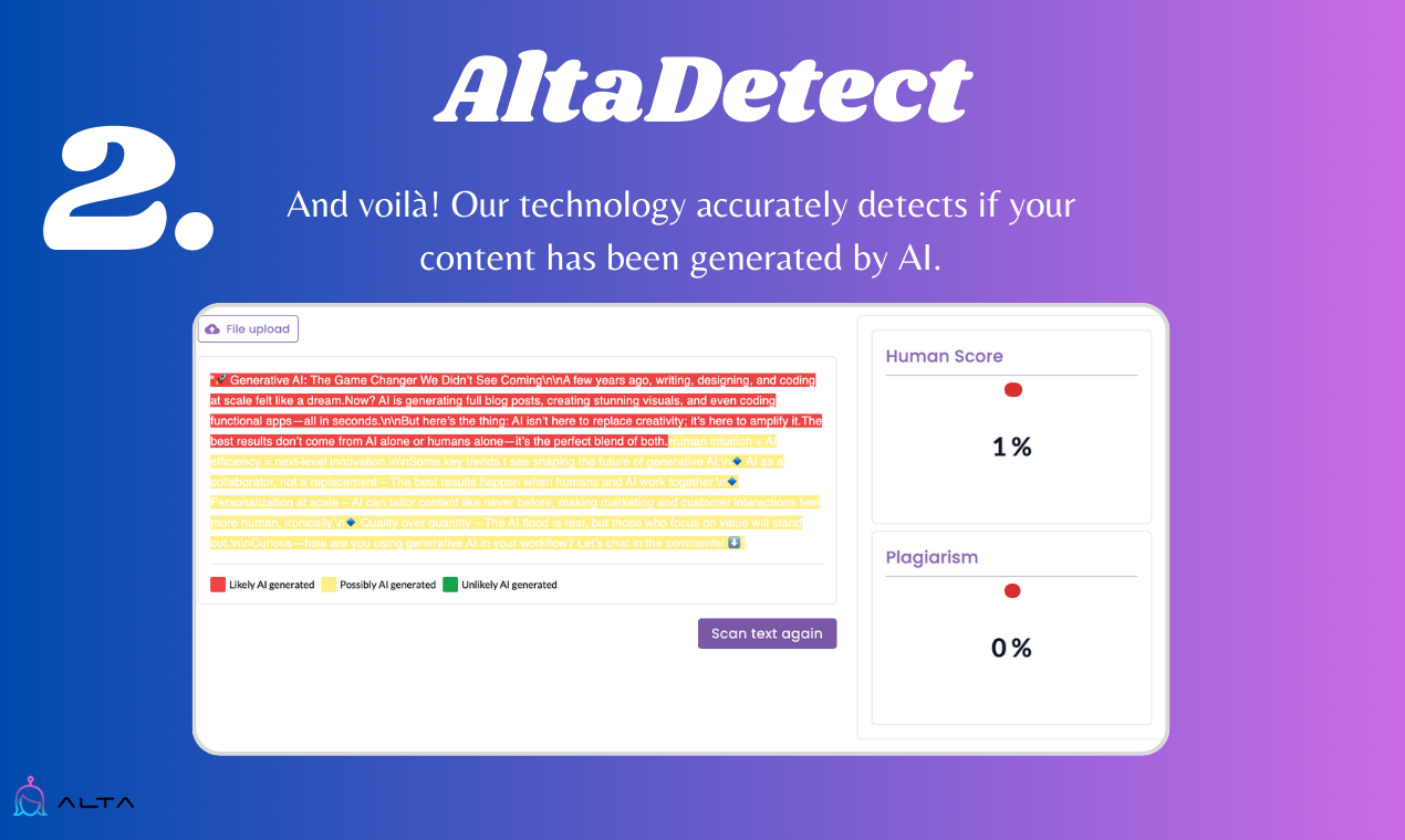 AltAdetect 2.0 - 인간 수준의 정확도로 차세대 AI 검출. 미디어 2