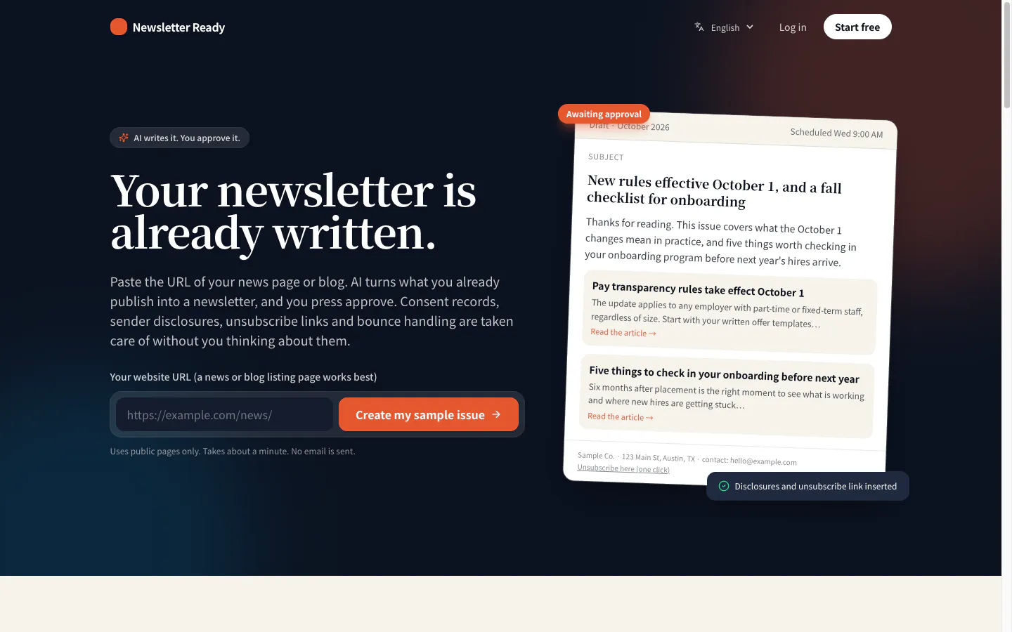 Newsletter Ready gallery image