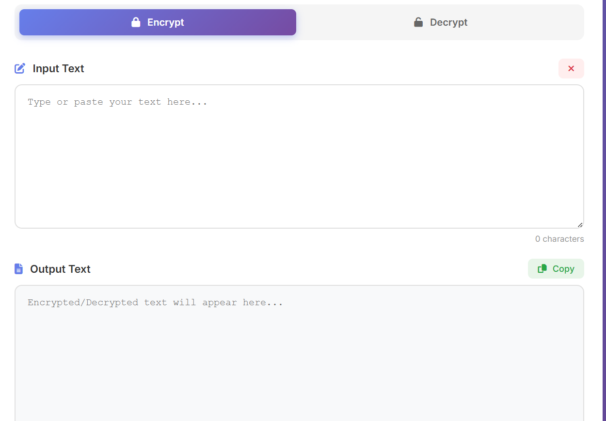 Text Cryptography Tool - Screenshot 2 showing product features and functionality