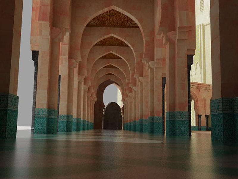 King Hasan II mosque 3d model gallery image