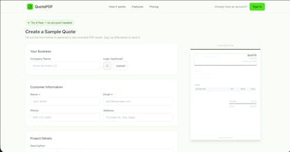 QuotePDF gallery image
