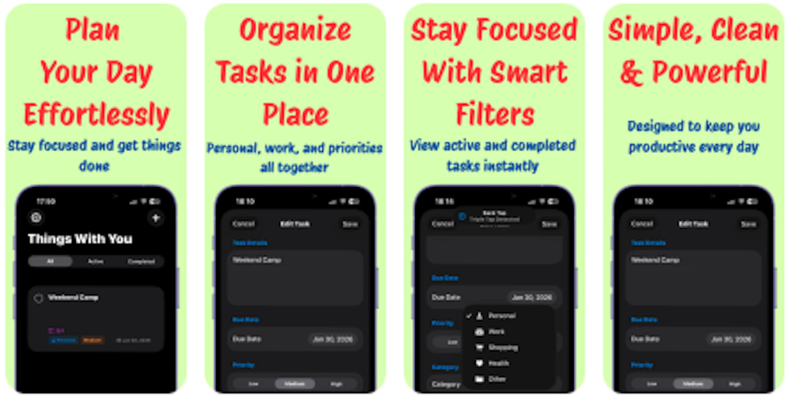 Things With You-Daily Planner screenshot 1