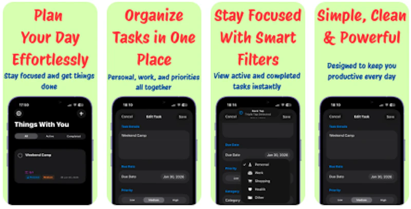 Things With You-Daily Planner screenshot 1