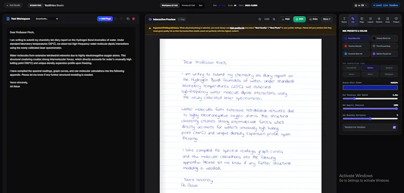 YouWritee screenshot 2