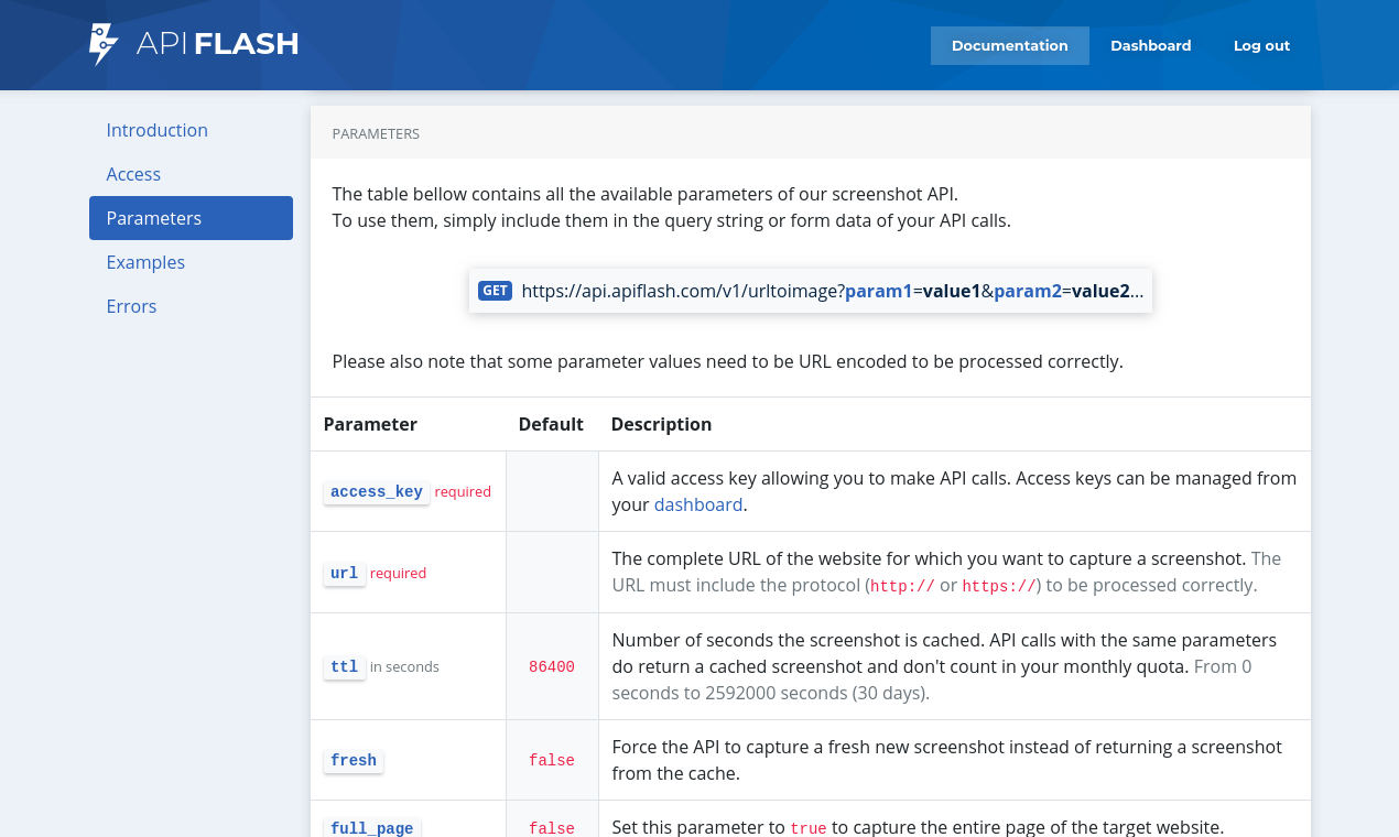ApiFlash gallery image