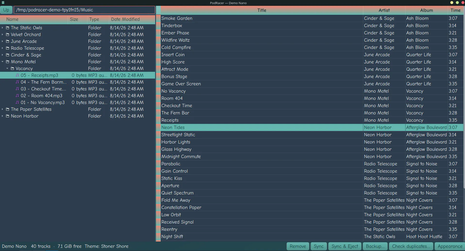 PodRacer: Manage your iPod on Linux. gallery image