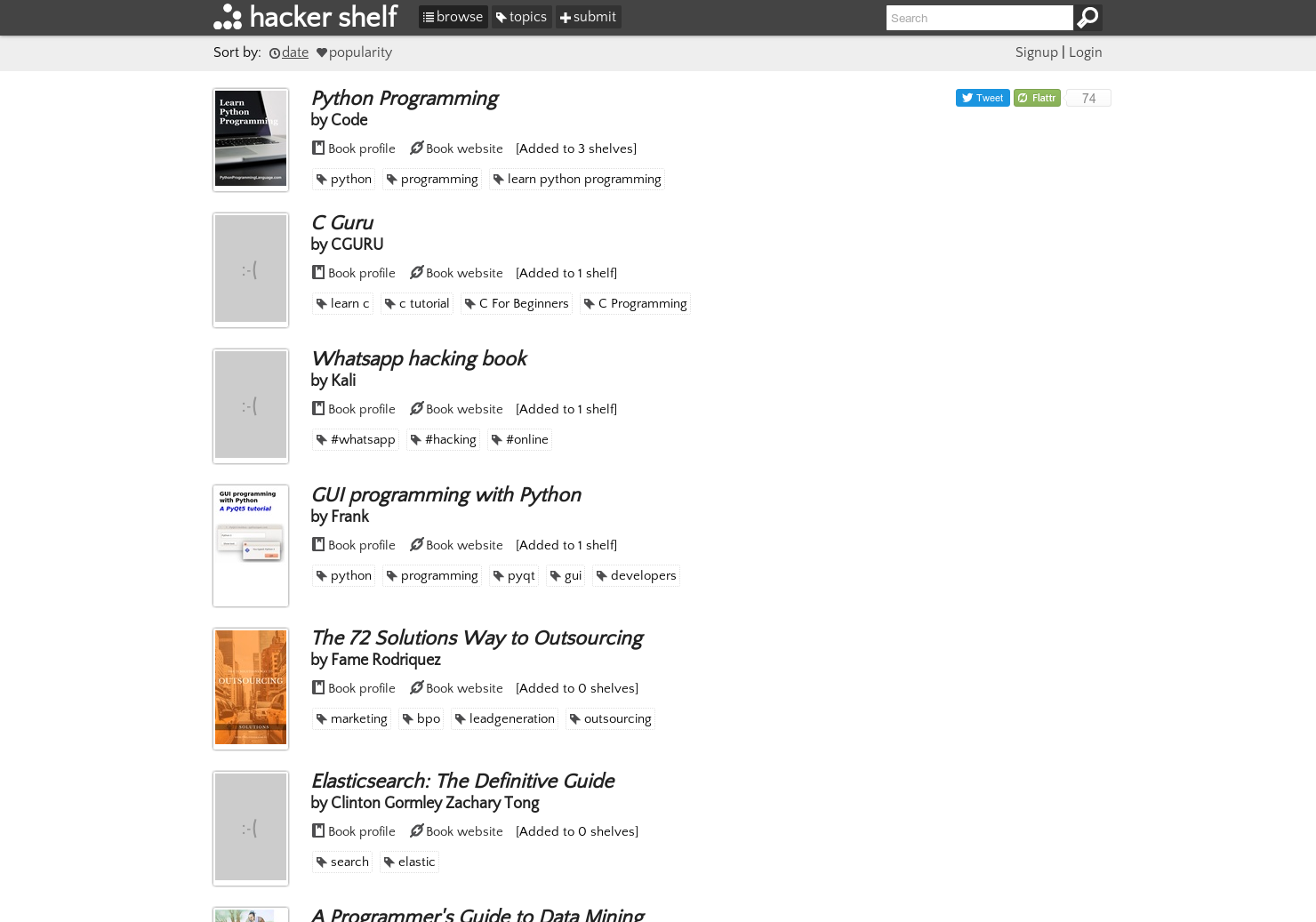 Hackershelf