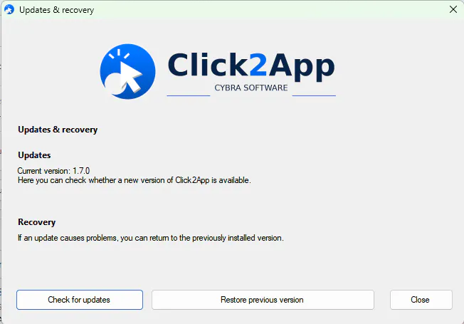 Click2App screenshot