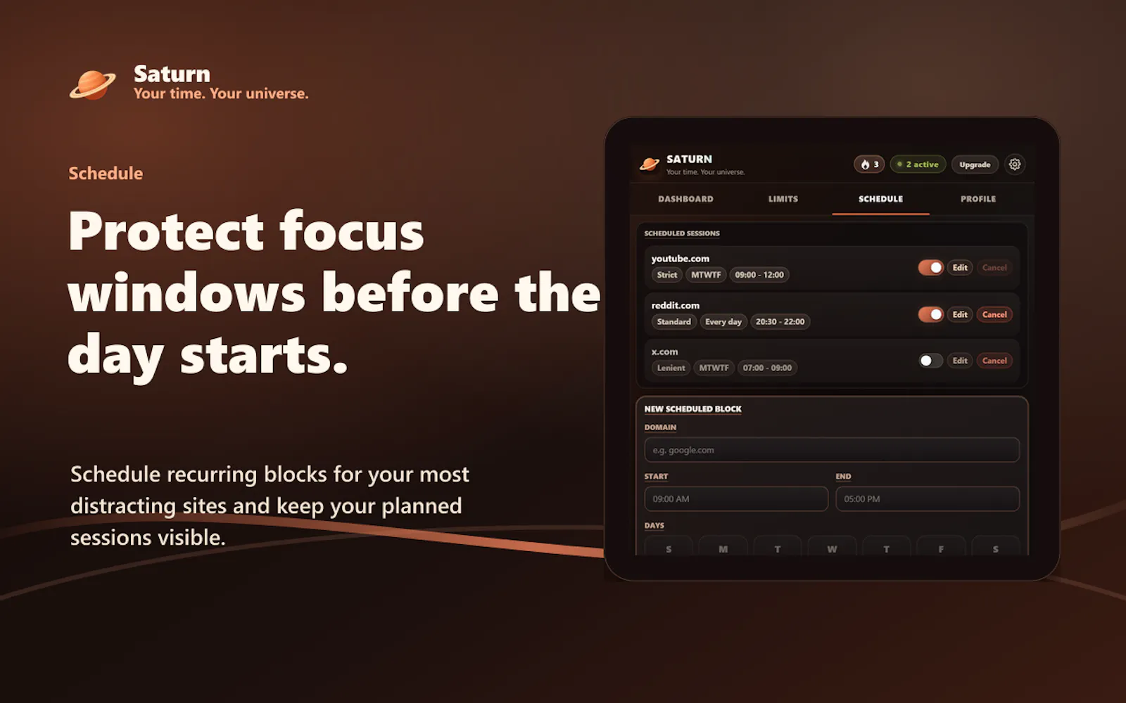 Saturn - Screen Time Manager screenshot 3