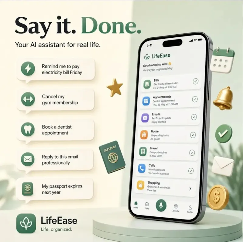 LifeEase (AI admin) screenshot 1