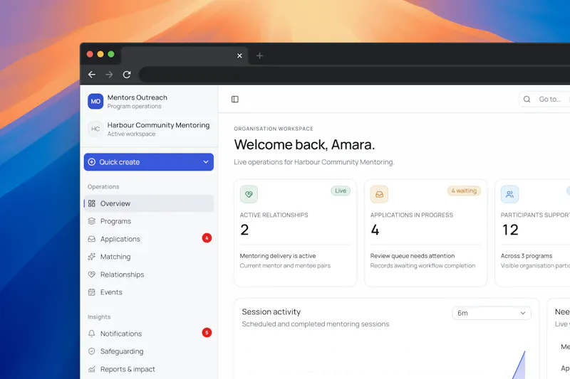 Mentors Outreach screenshot 1