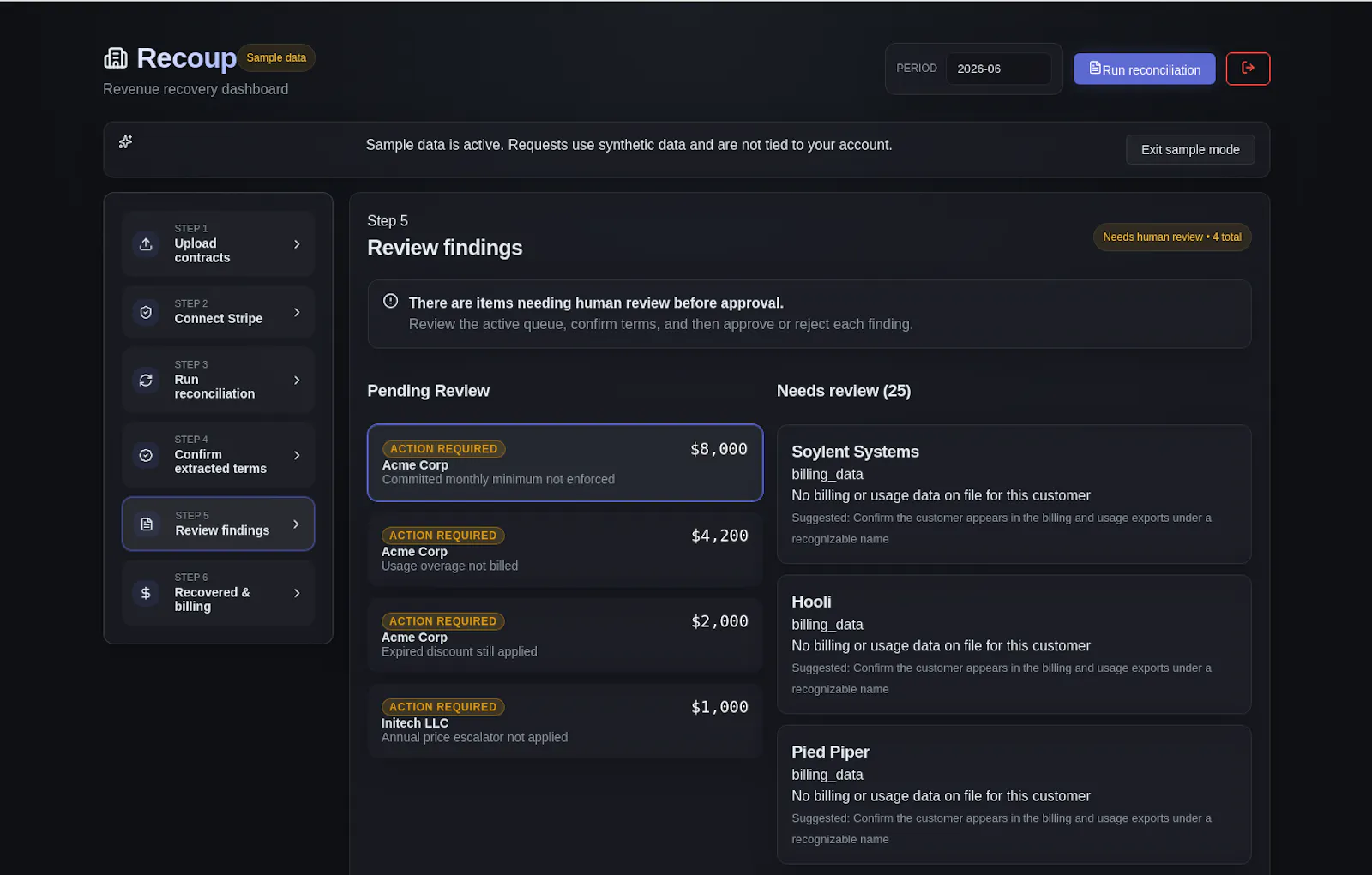 Recoup — the revenue you're already owed screenshot 3