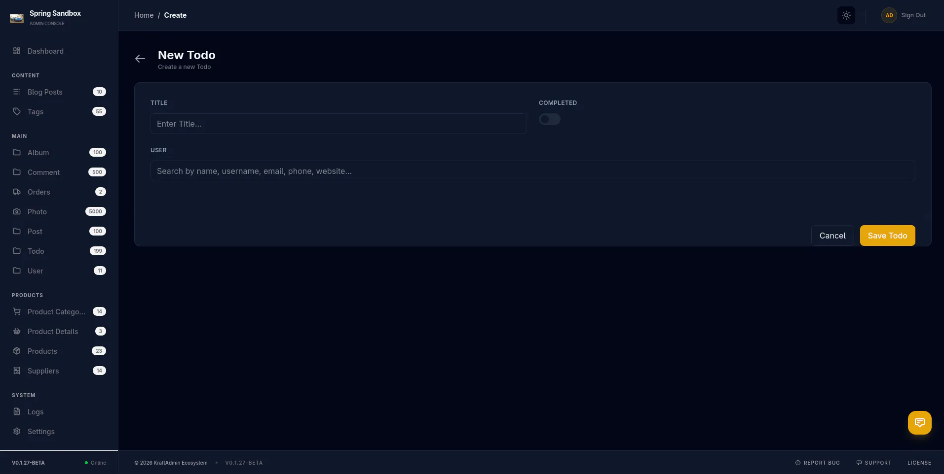 KraftAdmin gallery image