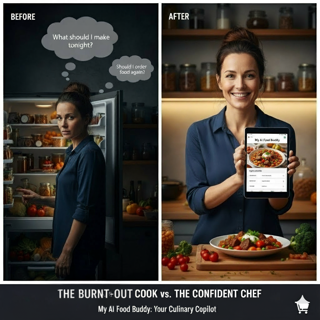 My AI Food Buddy: Cook Smart, Waste Less - Product Hunt launch logo and brand identity