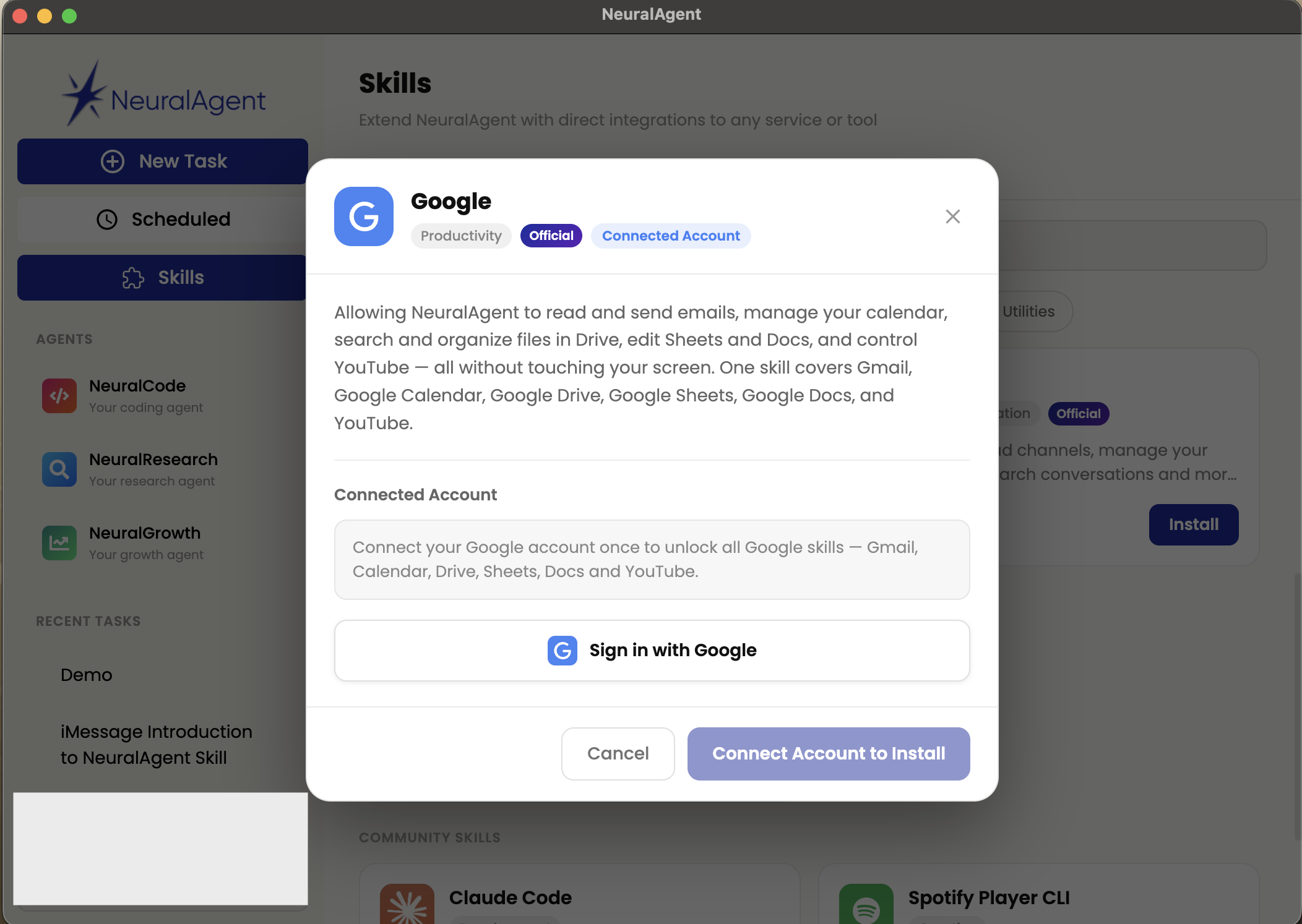 NeuralAgent 2.0 Skills media 3