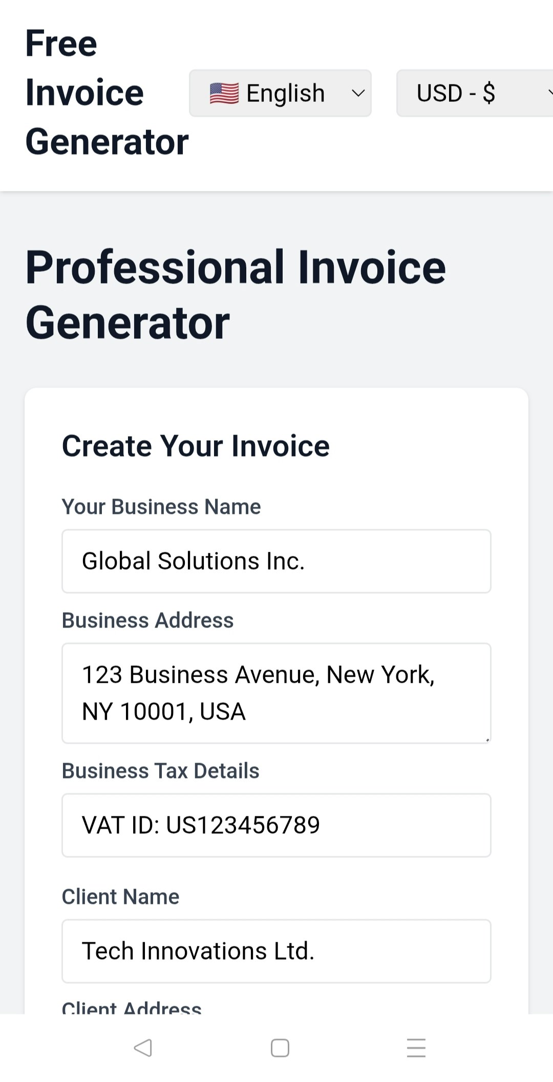 Free Invoice Generator gallery image