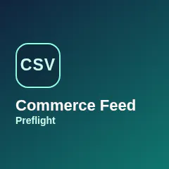 Commerce Feed Preflight