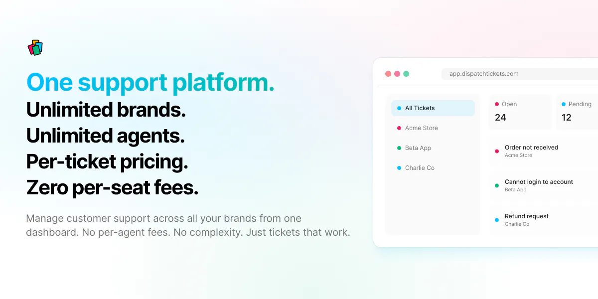 Dispatch Tickets product banner